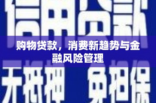 深坑购物贷款，消费新趋势与金融风险管理