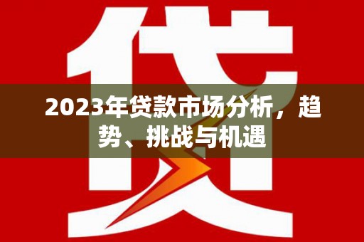 深坑2023年贷款市场分析，趋势、挑战与机遇