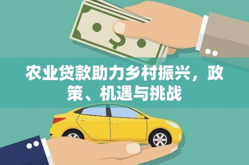 深坑农业贷款助力乡村振兴，政策、机遇与挑战