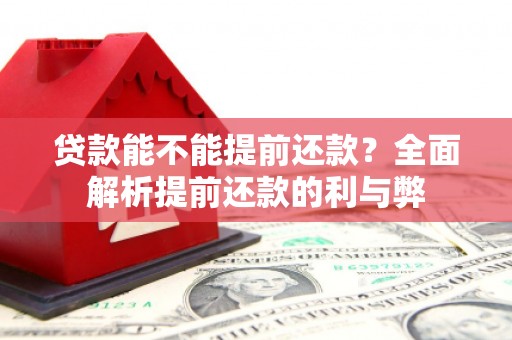 深坑贷款能不能提前还款？全面解析提前还款的利与弊