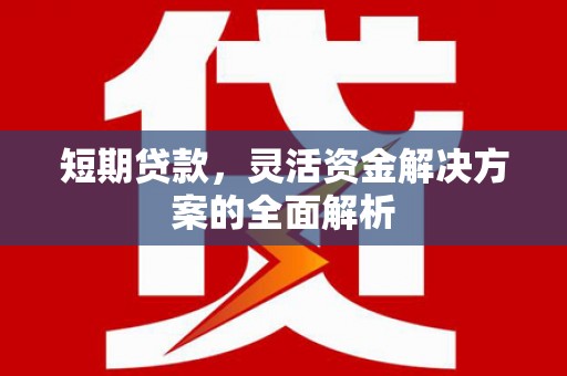 深坑短期贷款，灵活资金解决方案的全面解析