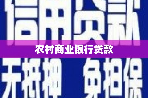 深坑农村商业银行贷款