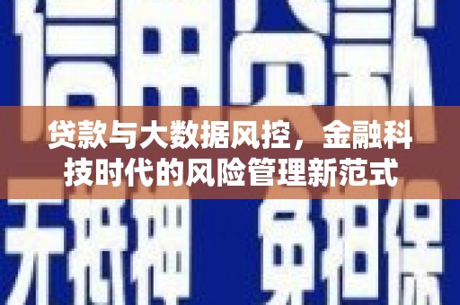 深坑贷款与大数据风控，金融科技时代的风险管理新范式