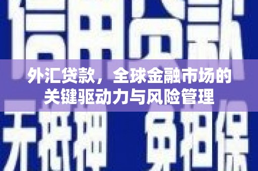 深坑外汇贷款，全球金融市场的关键驱动力与风险管理