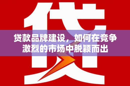 深坑贷款品牌建设，如何在竞争激烈的市场中脱颖而出