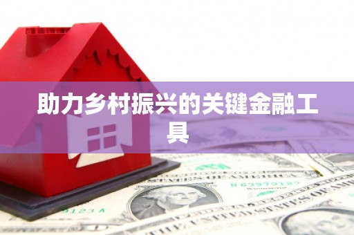 深坑助力乡村振兴的关键金融工具