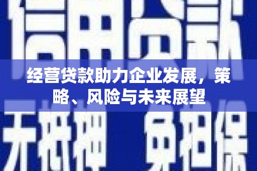 深坑经营贷款助力企业发展，策略、风险与未来展望
