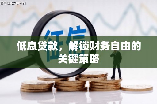 深坑低息贷款，解锁财务自由的关键策略
