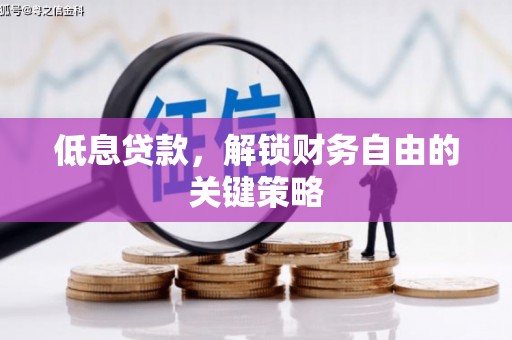 深坑低息贷款，解锁财务自由的关键策略