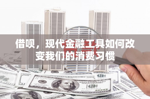 深坑借呗，现代金融工具如何改变我们的消费习惯