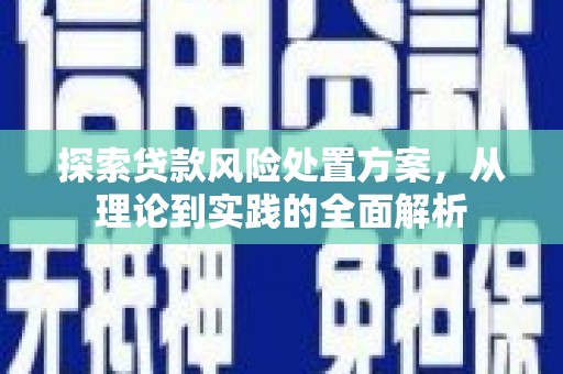 深坑探索贷款风险处置方案，从理论到实践的全面解析