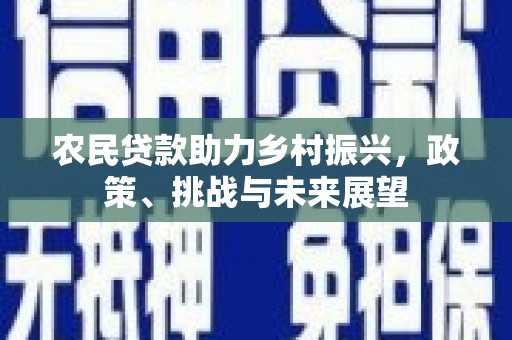 深坑农民贷款助力乡村振兴，政策、挑战与未来展望