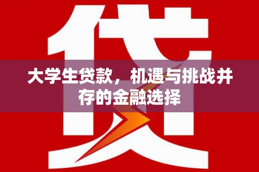 深坑大学生贷款，机遇与挑战并存的金融选择