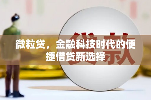 深坑微粒贷，金融科技时代的便捷借贷新选择